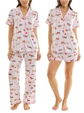 Jaclyn New York - 3 Piece Cozy Playful Animal Print Pajama Set